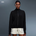 New women's windproof stand collar loose fit jacket - autumn casual versatile drawstring hem activewear d25157