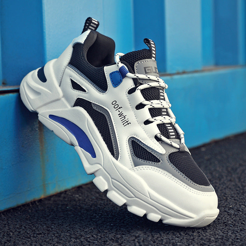 2025 new spring men's fashion sneakers: breathable mesh, athletic, casual, running, dad shoes, trendy, versatile, and instagram-worthy