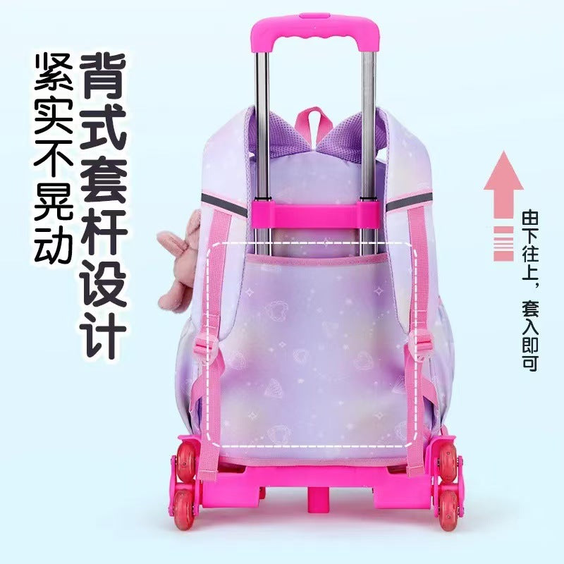 New fashionable large-capacity spine protection and load reduction rod, girls schoolbag, children's primary school students backpack, factory direct sales