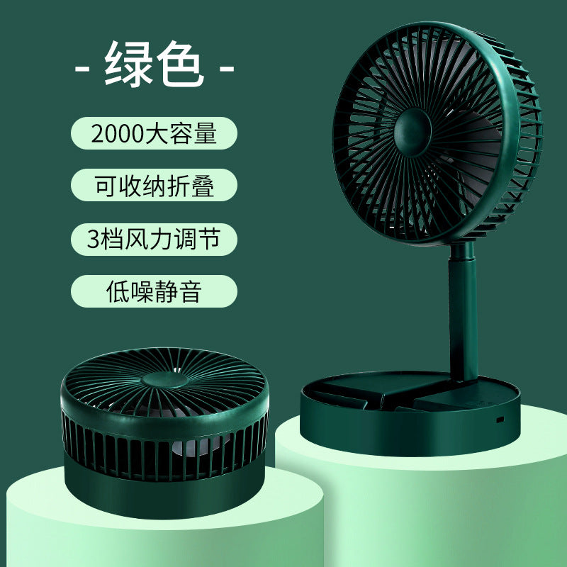 wireless folding extendable mini fan - portable usb rechargeable camping fan for home and desk use
