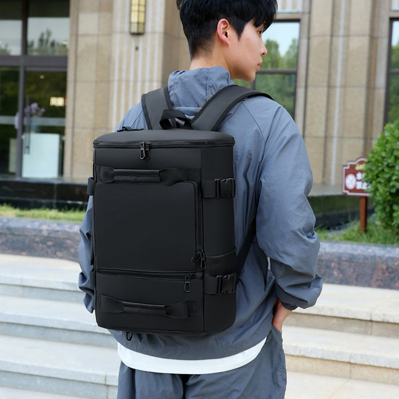 New Men's Backpack Business Large Capacity Computer Bag Multifunctional Shoulder Crossbody Bag Hand Travel Bag Fashion