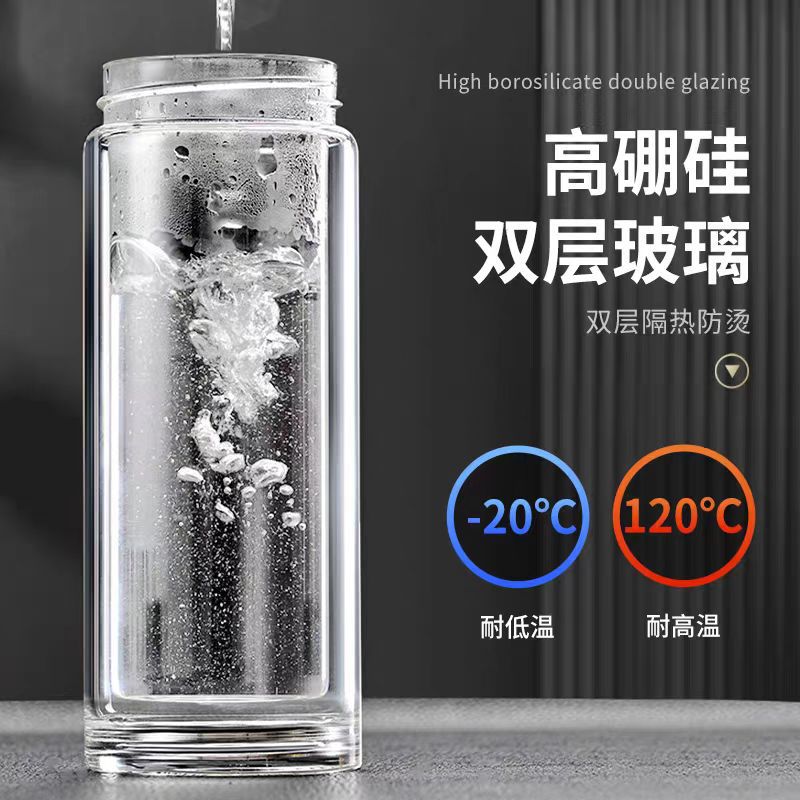 One-click open lid tea separation cup car quick opening cup tea cup glass water cup custom gift box gift cup