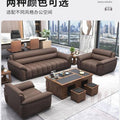 Office sofa reception business casual negotiation living room rest area genuine leather office sofa coffee table combination