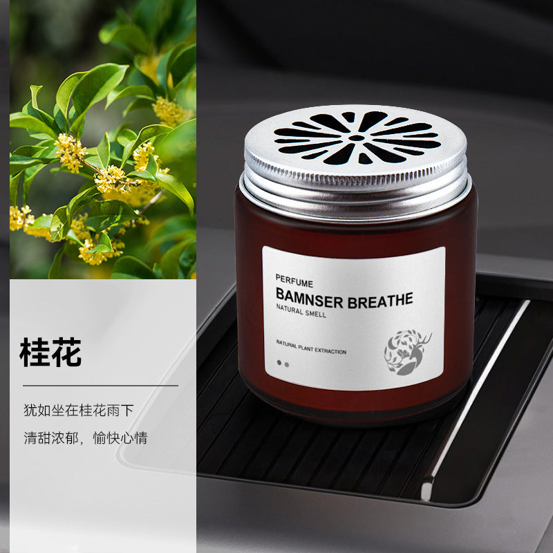 Car air freshener, car perfume, interior ornament, fresh air, odor eliminator, deodorizer, car solid balm, glass