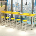 Wall-mounted bar table, minimalist modern design, suitable for home use, tall table, living room, balcony, small rectangular table, perfect for bubble tea shops and bar counters