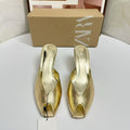 Za's 2025 summer export collection: french-style square-toe peep-toe mules - fashionable and versatile sandals for women