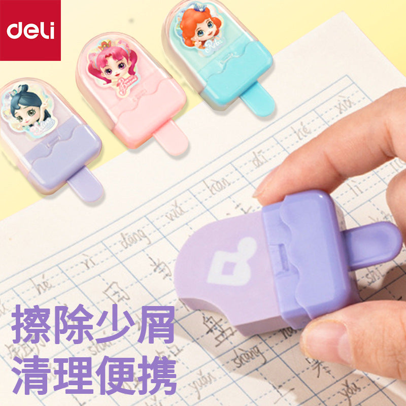 Deli 72251 Eraser Music Princess Ice Cream Eraser Student Children Creative Cartoon Cute Styling Eraser