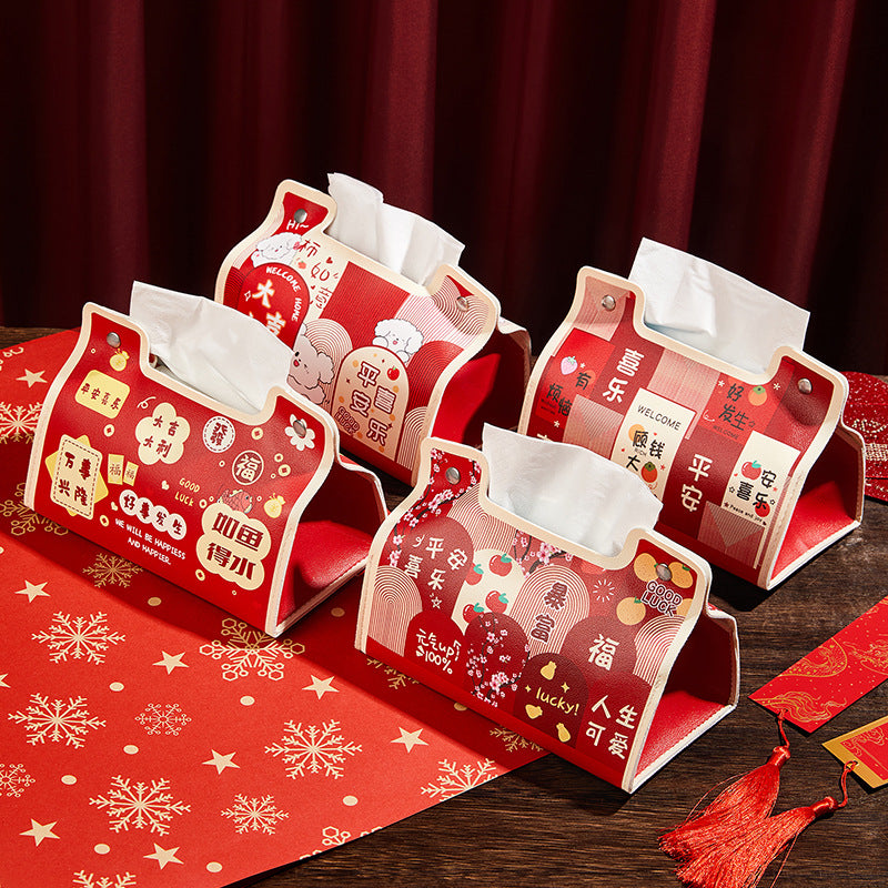 New Year's festive carton thriving wedding room wedding celebration decoration storage box Chinese home furnishings gift box