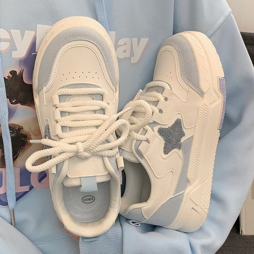 Best selling star white shoes women's 2026 new arrival sneakers easiest for match breathable spring & fallthick solecasual sports women's shoes