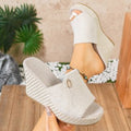 summer new arrival: plus size platform wedge slippers for cross-border e-commerce. sizes 36-43 available. wholesale options available. dropshipping to  and