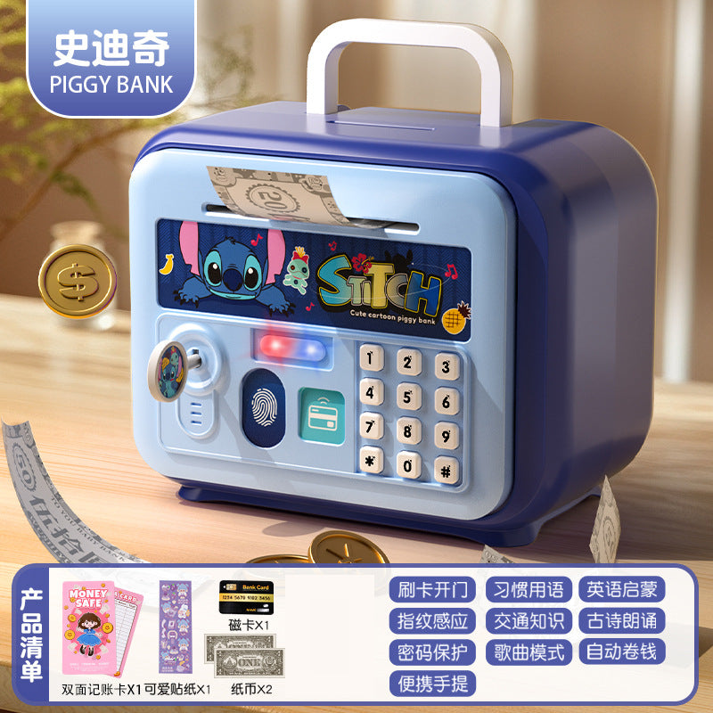 Nezha kids boys and girls piggy bank safe cabinet key password box savings coin storage storage