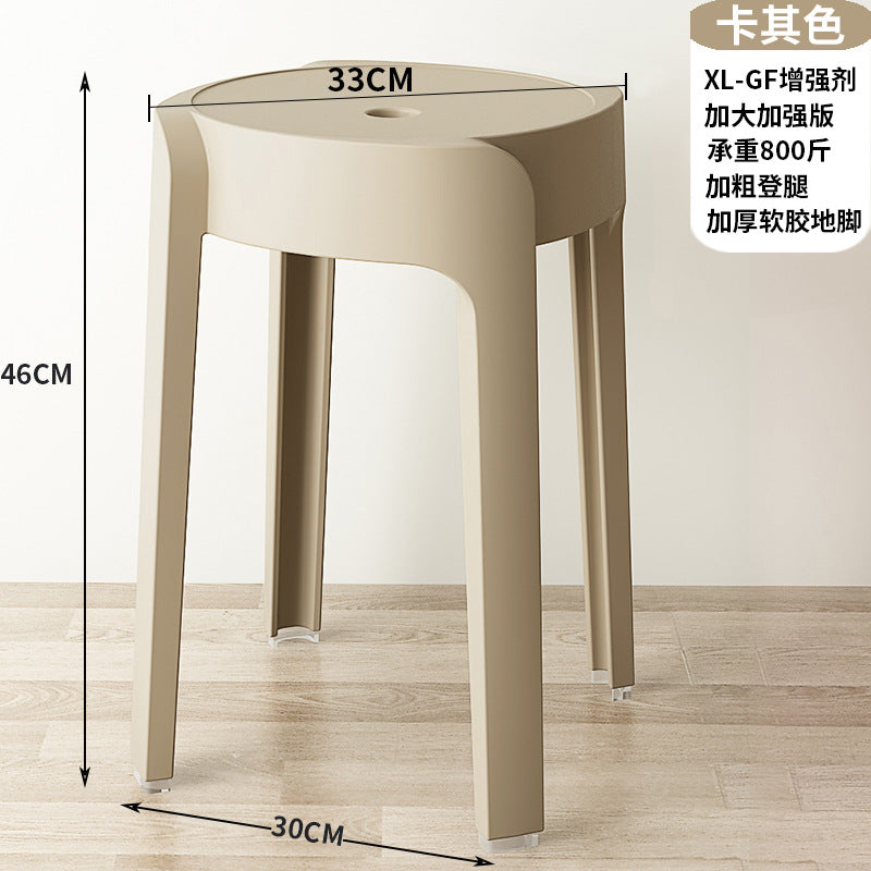 Scandinavian plastic chair thickenedfor home stool restaurant dining table chair casual desk study classy back chair bench