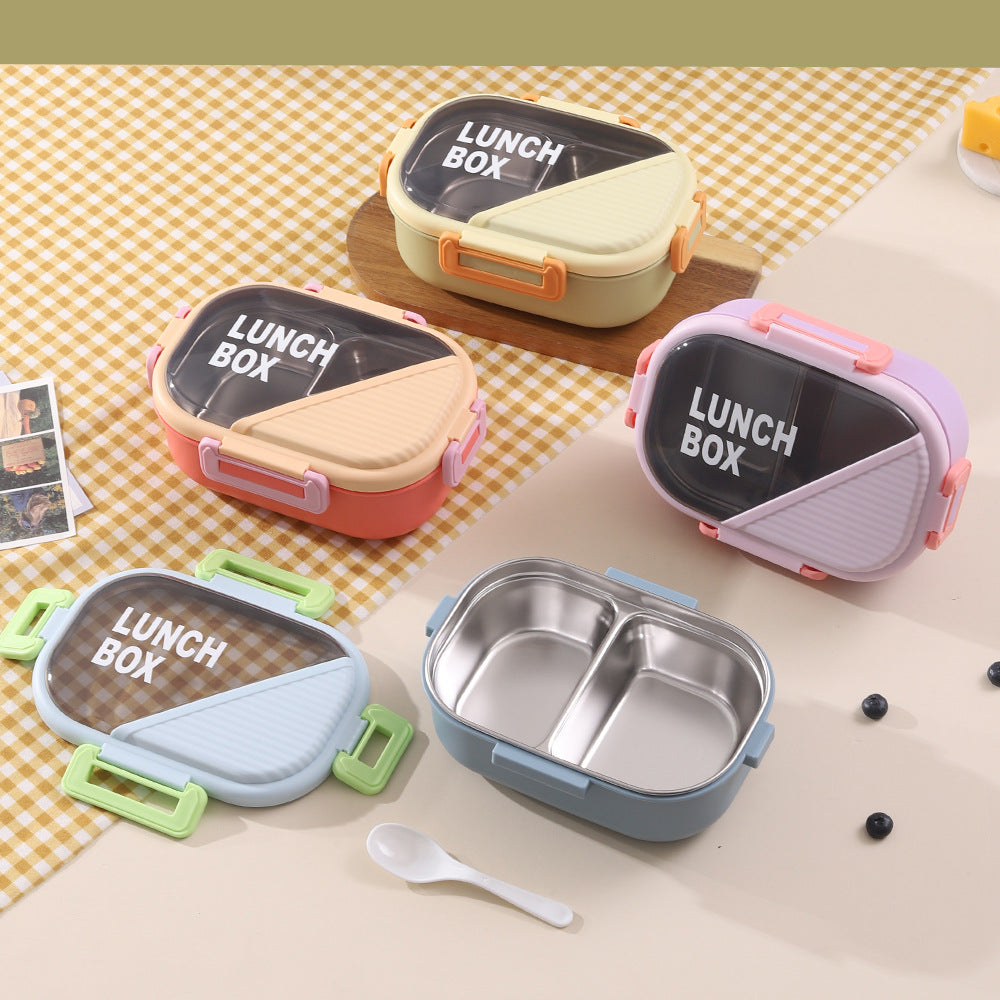 304 stainless steel insulated lunch box - perfect for kids, office workers, and students. features divided compartments and microwave-safe heating