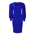 D402 european and american plus size women's clothing  autumn new fashion elegant hollow-out long sleeve slit solid color african dress