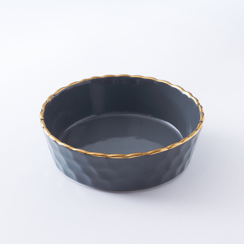 Nordic style ceramic bowl - perfect for fruit, desserts, salads, pasta, and breakfast. features a delicate lace design