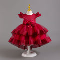 Exportin stock trailing evening dress airplane sleeve tutu princess dress girl banquet dress girl dress