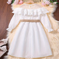Girls' bohemian dress -  spring collection - cross-border style - patchwork mesh lace princess dress - girls' skirt