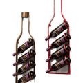 American industrial style iron hanging wine rack - bar, home, living room, bar counter, wall-mounted wine rack, wine storage