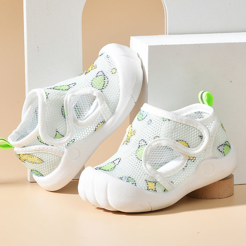 Baby sandals for boys, summer first walker shoes, 0-1-2 years old infant anti-slip soft sole mesh shoes for babies and toddlers, baby girl shoes