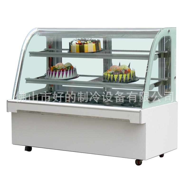 Customized marble cake display case for tabletop use, mousse dessert cabinet, commercial cold storage display case for duck neck and cooked food, keeping cakes fresh and refrigerated