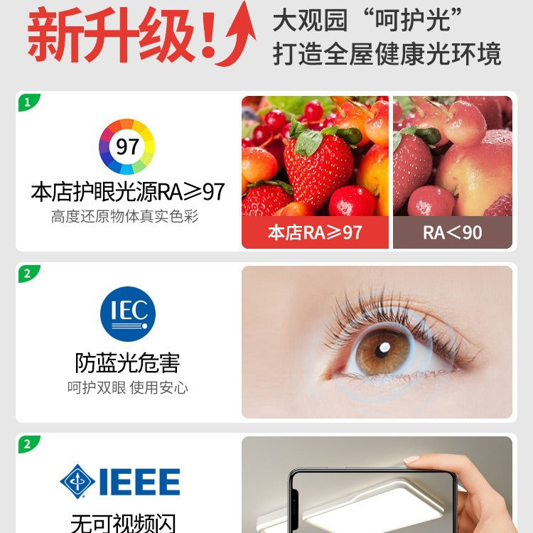 Full Spectrum Ceiling Light Living Room Light Eye Protection Bedroom Light High-end Fashion Household Whole House Lighting Zhongshan Factory Lighting