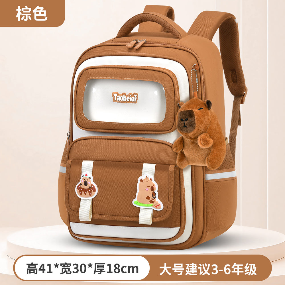 Factory direct new nezha elementary school backpack for grades 1-6, kids' large capacity lightweight double shoulder bag