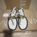 Za2024summer herringbone casualeasiest for match women's shoes metal dragonfly decoration flats sandals daily outwear women's shoes