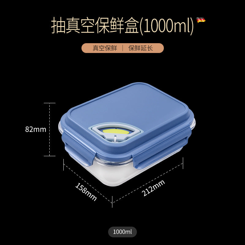 Portable glass portable lunch box household high temperature resistant with lid microwave refrigerator storage box fruit sealed fresh-keeping box