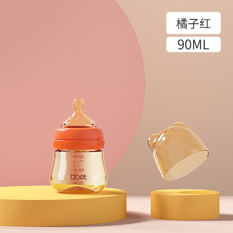 Newborn baby bottle - durable, wide-neck, anti-colic bottle for infants - mini sippy cup for learning to drink