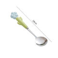 Blue sunflower round spoon