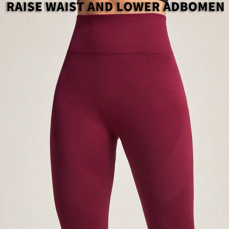 seamless yoga pants manufacturer outwear high waist tummy control peach butt fitness pants elastic plaid sports pants for women