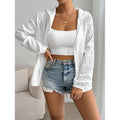 new women's hooded cardigan, open-front sun protection jacket