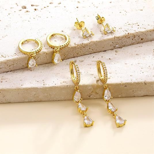 Bestselling european and american diamond marquise drop earrings - fashionable single ear studs, no piercing needed, perfect holiday jewelry gift for women