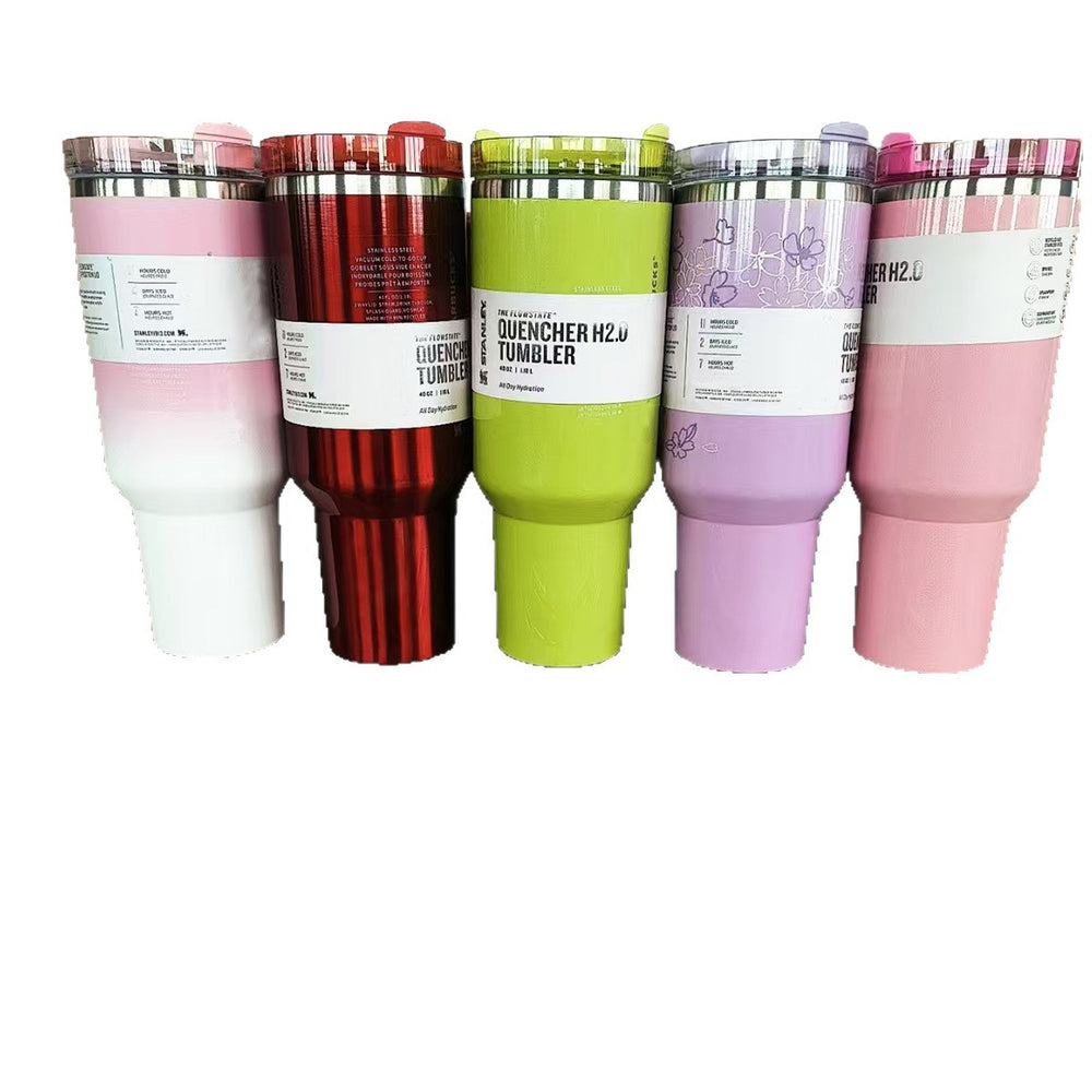 New stanley 2nd generation 40oz car cup with portable handle, 304 stainless steel straw insulated tumbler