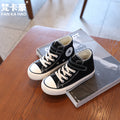 autumn new children's sneakers: girls' casual high-top lace-up versatile soft-soled canvas shoes for big kids and boys