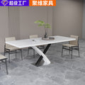 Factory direct custom modern italian rectangular dining table - minimalist luxury, space-saving, extendable for small apartments