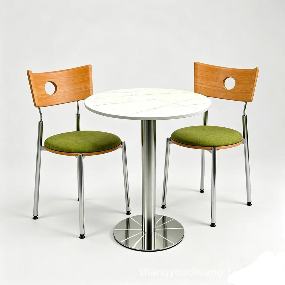 Used dining chairs, durable solid wood dining table and chairs, designer influencer minimalist high-end wabi-sabi style french retro chairs