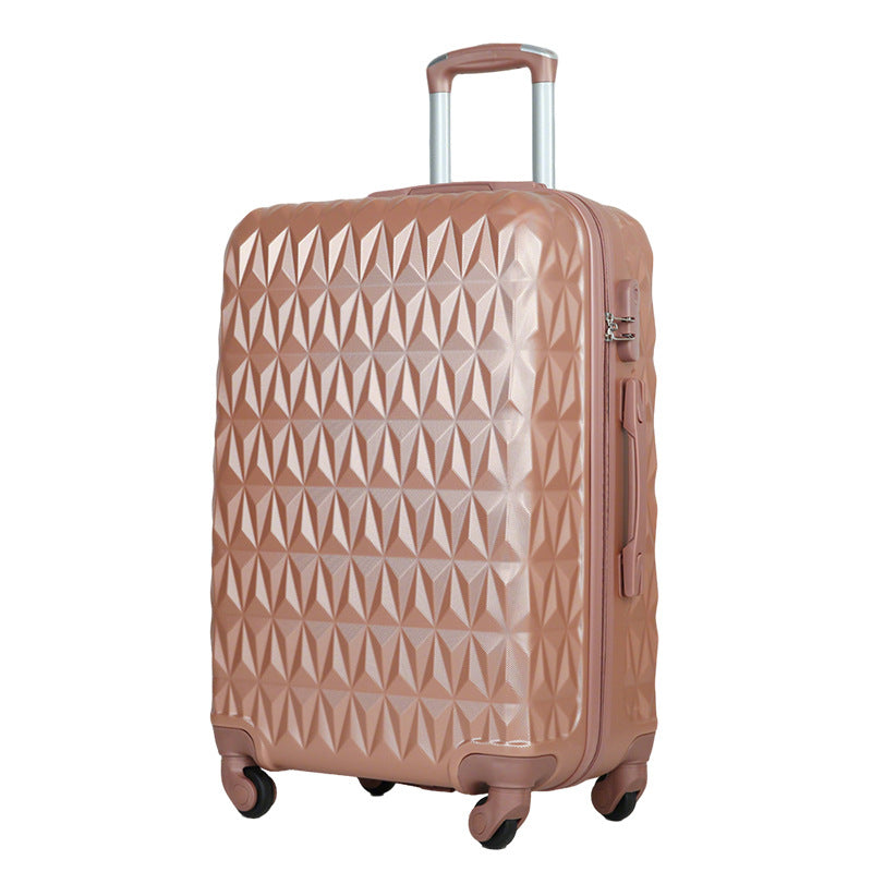 Processing custom ABS trolley case trendy diamond pattern casual travel case thickened large capacity universal wheel boarding case