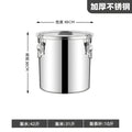 Extra thick sealed barrel 201 stainless steel rice barrel insect-proof and moisture-proof rice barrel for home rice storage barrel soup barrel flour barrel oil tank
