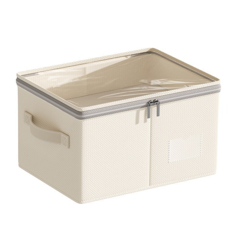 New visual Tianshan cotton and linen storage box thickened washable large-capacity clothing sorting box household bedroom storage
