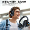 Hyundai x1 pro bluetooth earphones - open-ear wireless universal headphones with battery display and noise cancellation for sports