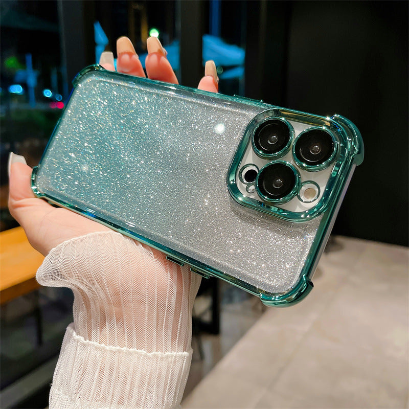 All-inclusive lens film four-corner airbag apple 17 mobile phone case suitable for iphone14 anti-fall 13promax protective cover