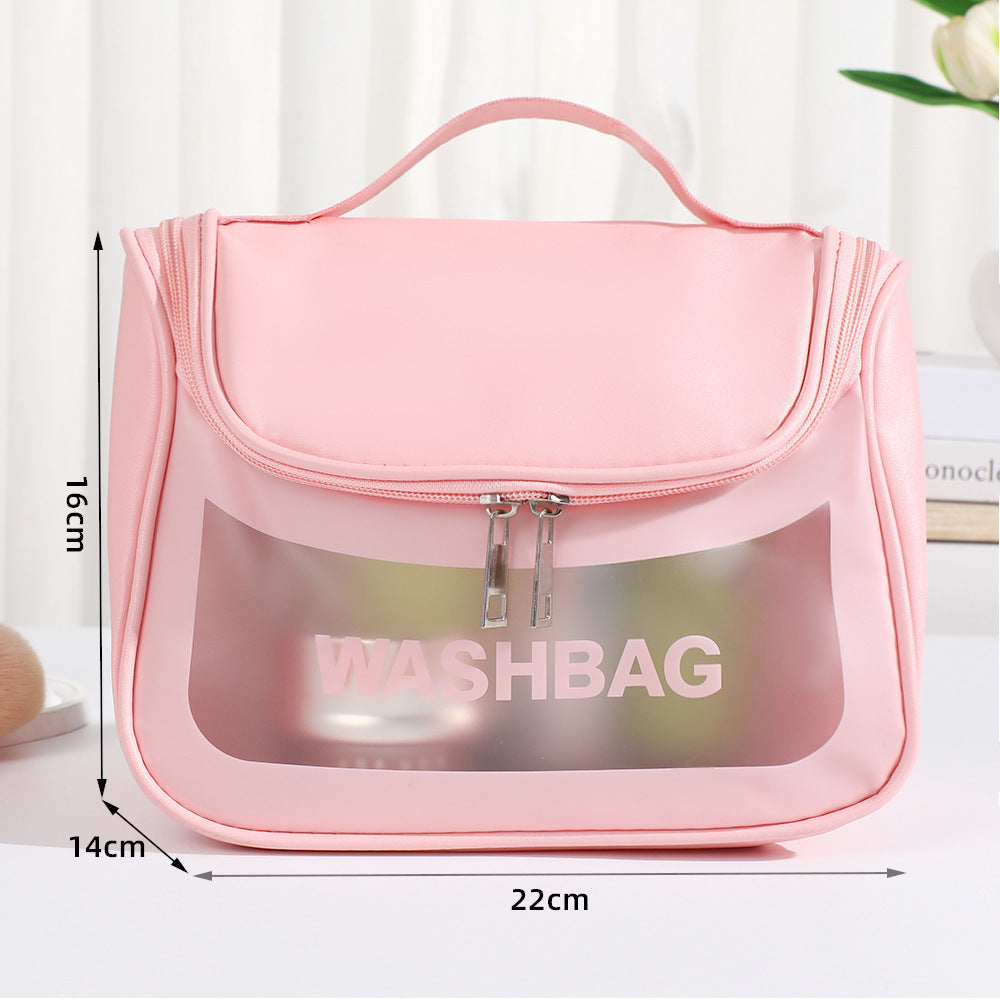 Wash storage bag Premium waterproof single-layer cosmetic bag Portable large-capacity transparent travel cosmetic storage bag