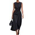 2025 new arrival: women's sleeveless crew neck fashionable casual maxi dress for summer - perfect for cross-border e-commerce, independent websites, and amazon