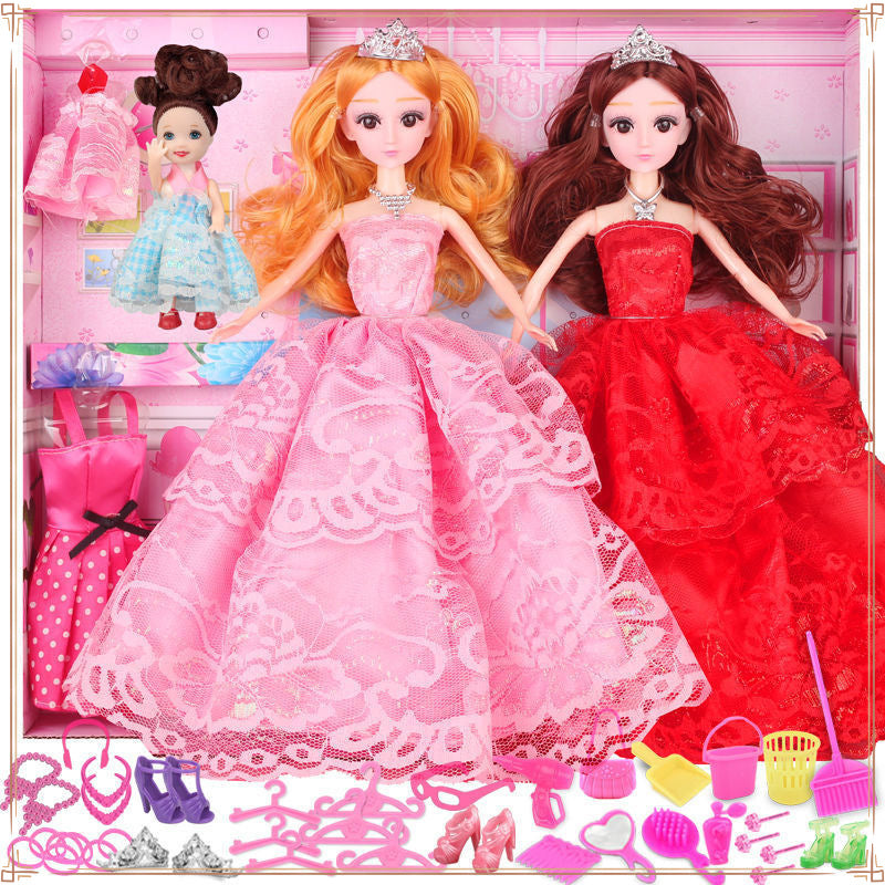 Parent-child dress-up doll set gift box princess girl children's toy cloth clothes birthday cute change clothes store