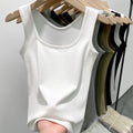Tk carefully selected spring and summer new arrival wide shoulder vest women's silm large u-neck best selling bottom inner vest women's sleeveless