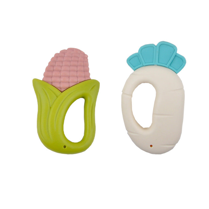 Cross-border export  baby animal cognition hand rattle toy can bite teething glue toddlers 0-3 to 6 months