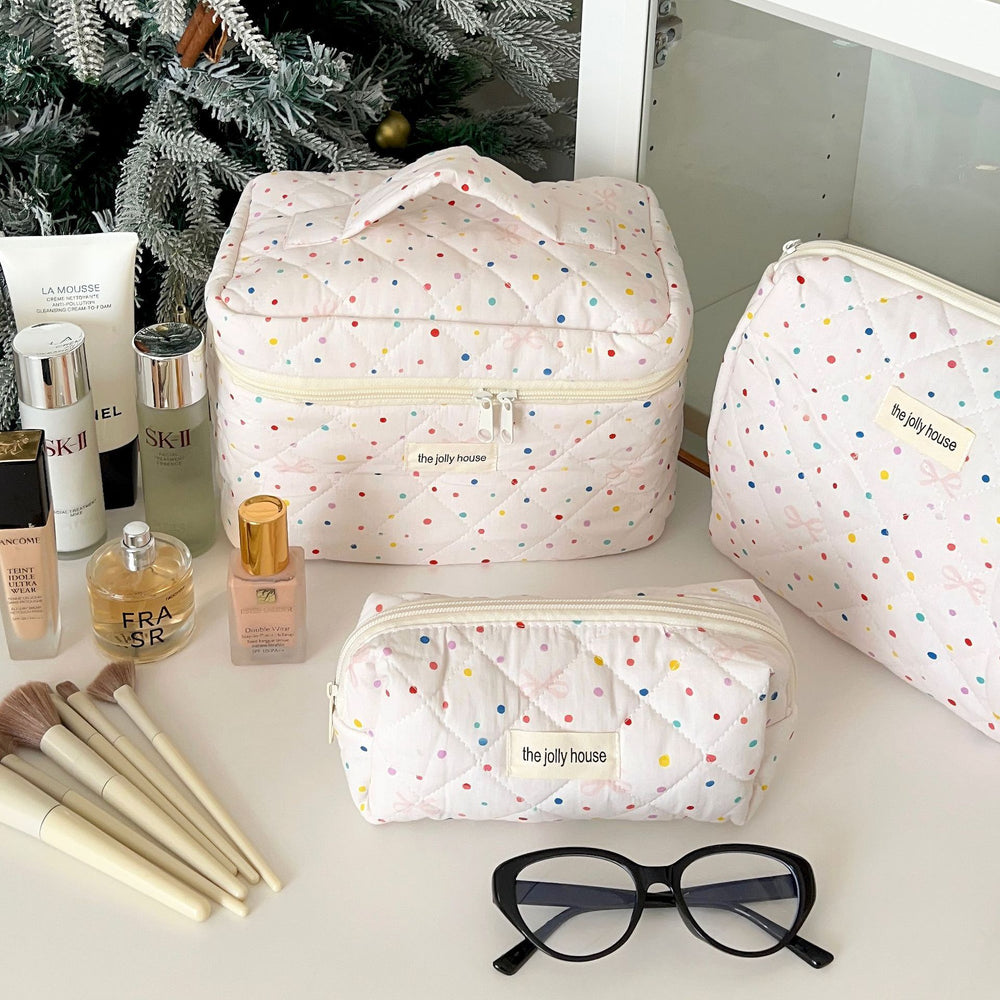 Rustic floral makeup bag - large capacity cosmetic organizer, portable handheld toiletry bag, makeup pouch for students