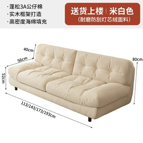 Sofa living room bedroom rental apartment italianaccessible luxury cloud sofa fabric fabric small apartment sofa bed