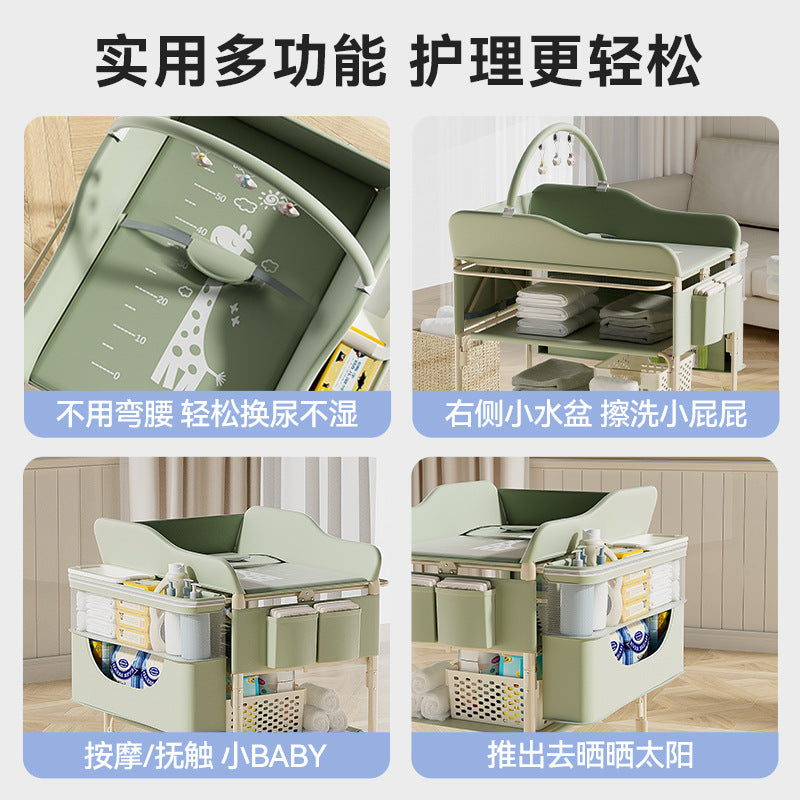 Changing table, baby care table, diaper changing table, newborn bathing & massage table, foldable multifunctional